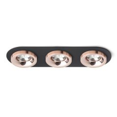   SHARM R III süllyesztett lámpa fekete réz/réz 230V LED 3x10W 24° 3000K