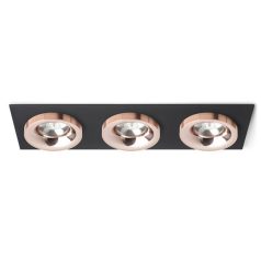   SHARM SQ III süllyesztett lámpa fekete réz/réz 230V LED 3x10W 24° 3000K